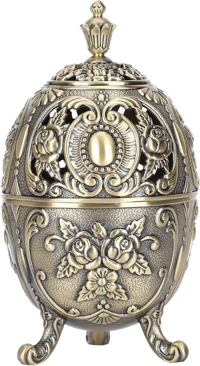Handgemaakte Vintage Wierookhouder van Legering - Decoratieve Censer Kom voor Thuis, Geschenken en Interieurdecoratie