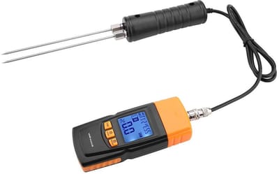 Digitale Hygrometer met LCD Display en Instelbare Vochtigheidsmeter voor Hout, -10 tot 60°C, Ideaal voor Houtbewerking en Vochtigheidsmeting