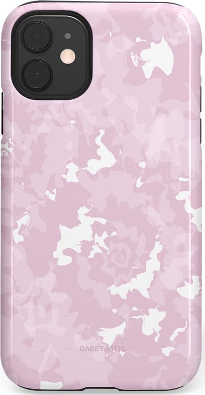 Casetastic Hoesje Geschikt voor Apple iPhone 11 - Stijlvolle Beschermende Duo-layer Case - Roze wervels