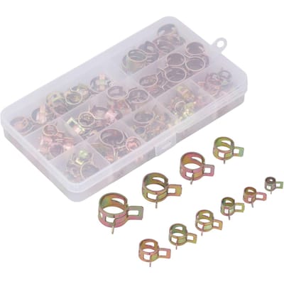 100 Stuks Veerband Type Klem Verzinkt 6?17mm Slang Klem Accessoireset Kit white