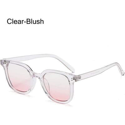 Retro Vierkante Kleurverloop Blush Zonnebril UV400 Bescherming Anti-Reflecterende Glazen voor Dames Heren Mode Brillen