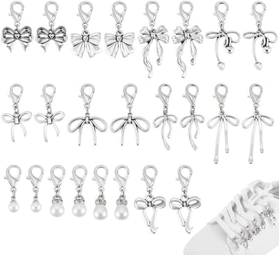 Dailygoods - Set van 24 Metalen Schoenveter Bedels in 12 Stijlen voor Creatieve Decoratie