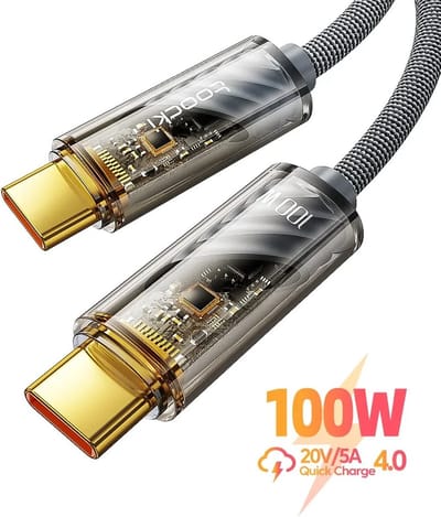 DrPhone Toocki 100W USB-C Kabel 0.5m – PD Snel Opladen – Geschikt Voor iPhone 15-16-17 / Samsung Galaxy S22/S23/S24/S25 / Xiaomi/ Huawei en meer