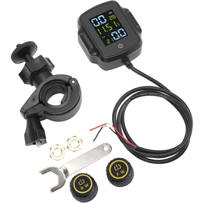 Banden Druk Monitoringssysteem voor Motoren met 2 Externe Sensoren TPMS 12V USB Opladen Hoge Precisie Display gray