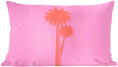 Sierkussens - Kussentjes Woonkamer - 60x40 cm - Palmbomen - Modern - Roze