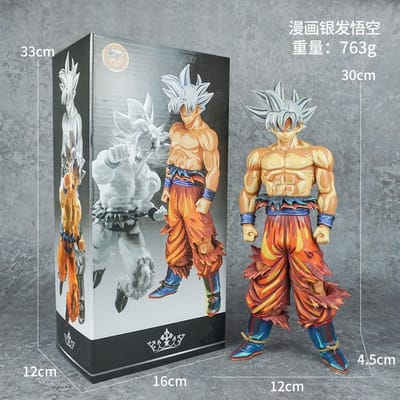 30CM Anime Dragon Ball Sun Wukong Gratis Anime Kleurenschildering Groot Model Speelgoed Verzameling Actiefiguur Resolutie van Soldaten No box white