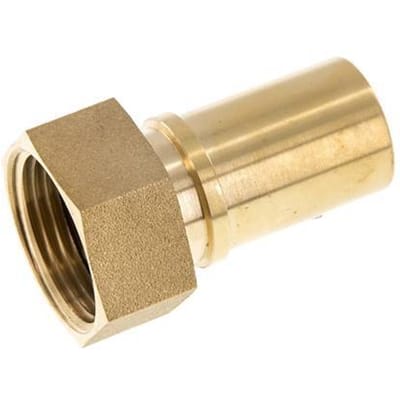 25 Mm (1'') & G1'' Messing Slangpilaar Unie Moer Vlakke Afdichting Polyurethaan Veiligheidskraag EN 14420-5 (DIN 2817)