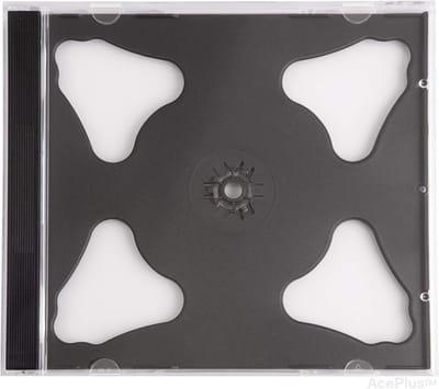 10 Stuks Zwarte Dubbele CD Jewel Cases voor Twee Schijfjes