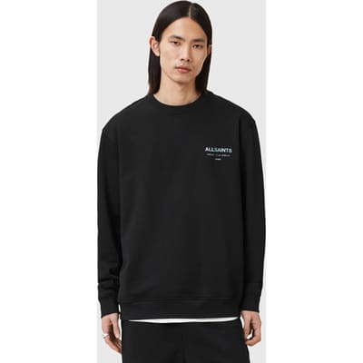 AllSaints Underground Crew Jet Black/blue Taglia: XL | Maglioni a maglia Outlet | Uomo | Nero