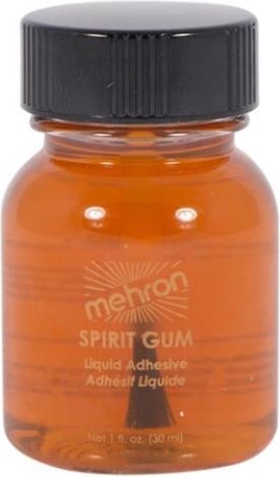Mehron Spirit Gum voor het plakken van valse snorren, baarden, neuzen en kale koppen - 30 ml