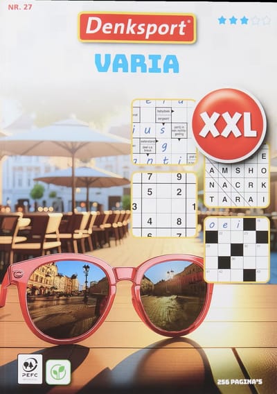 Denksport XXL Vakantieboek - Puzzelboek - Varia puzzels - En vele andere puzzels - Extra dik! Varia puzzelboek - Woordzoeker - Blokletter - Sudoku - Kruiswoord