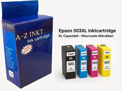 Atotzinkt voor Epson 503XL multipack van 4 x BK/C/M/Y Inktcartridge – Hoge Capaciteit – Betrouwbare Kwaliteit
