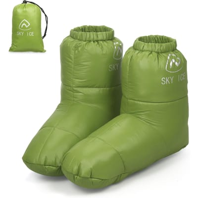Donslaarzen Kampeerpantoffels Winter Warme Eendendons Pantoffels Laarzen -15 ~ 0 graden Celsius Home Buiten Kamperen oranje