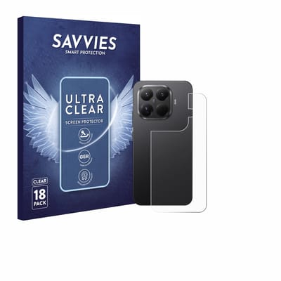 Savvies - Screenprotector voor Xiaomi 15T Pro (Achterkant) - Folie Beschermfolie transparant 18 Stuks