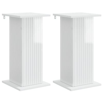 vidaXL - Plantenstand - 2 - st - Hoogglans - Wit - 30,5 - x - 30 - x - 60,5 - cm
