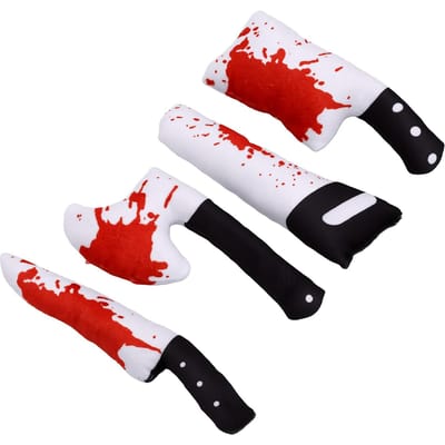 4 stuks Halloween Kat Kattenkruid Speeltjes Ingebouwd Kreukelpapier Dubbele Zintuiglijke Stimulatie Interactief Horror Tandjes Krijgen Kauwen Pluche