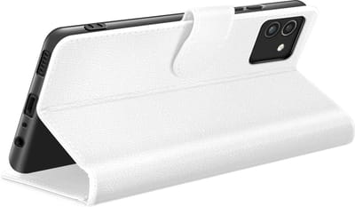 Zanae, Hoesje geschikt voor Galaxy A03 - Wallet Case met Stand & Magneetsluiting, Wit