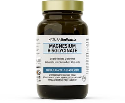 NATURAMedicatrix Magnesium Bisglycinaat Capsules - Hoog Opneembaar Gecheleerd Magnesium - Spierfunctie, Zenuwstelsel & Vermindering van Vermoeidheid - 90 Capsules