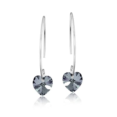 Montebello Oorbellen Liv HZ76 - Swarovski Hart - 925 Zilver Gerhod. - Ø10mm - 35mm