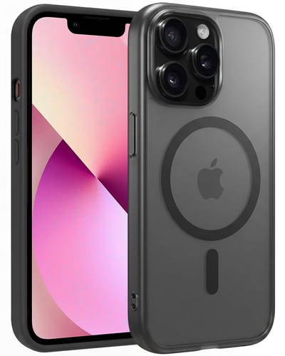 Hoesje - Geschikt voor Apple iPhone 14 Pro - Magsafe Compatible - Sterk & Shockproof - Back Cover - Shock Proof Case - Telefoon Hoes Shockproof - Telefoonhoesjes - Zwart
