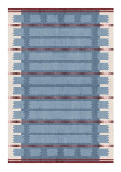 Layered Rollakan Iris Petrol Vloerkleed - 140 x 200 cm - Blauw - Rechthoekig - Wol - Eetkamer, Woonkamer, Slaapkamer - Ethnisch, Geometrisch - Modern, Boho