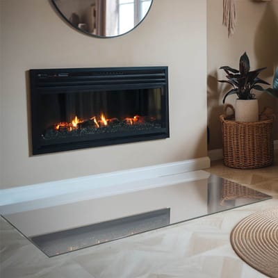 Coloray Vloerplaat Houtkachel - Plaat voor Onder Kachel - 140 cm x 70 cm - Kachel Vloerplaat - Grijs Vloerplaat Kachel - Verwarmingsaccessoires - Vloerplaat Openhaard - Houtkachel Accessoires - Vloerplaat Voor Kachel
