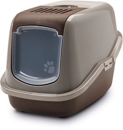 Savic Nestor - Kattenbak - Inklapbare Voorkant - Bruin/Warmgrijs- 56 x 39 x 38,5 cm