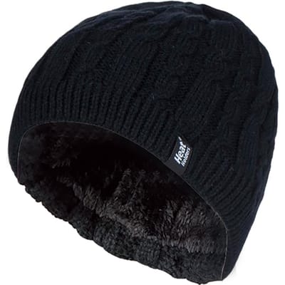 Heat Holders - Fleece gevoerde Alesund-hoed voor dames - Zwart