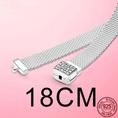 Bracelet Femme Reflexion en argent sterling 925 pour femme, breloques adaptées au bracelet original Pulseira Fine Jewelry white