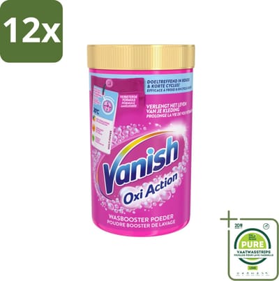 Vanish Oxi Action - Vlekkenverwijderaar - Wasbooster - Gekleurde Was - 1.5 Kg - Voordeelverpakking - 12 stuks - Vlekkenverwijderaar - Wasbooster