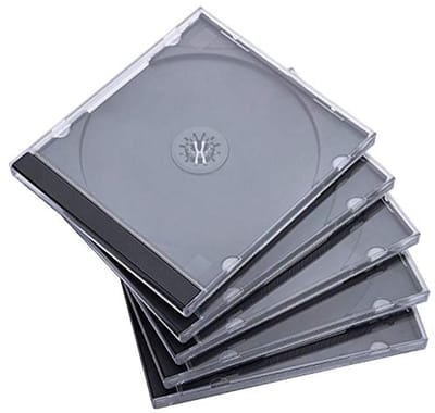 10,4 mm Standaard Single Clear CD Juweel Case met Zwart Dienblad - 50 Stuks