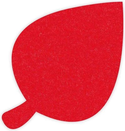 Blad vilt onderzetters - Rood - 6 stuks - ø 10 cm - Tafeldecoratie - Glas onderzetter - Cadeau - Woondecoratie - Woonkamer - Tafelbescherming - Onderzetters Voor Glazen - Keukenbenodigdheden - Woonaccessoires - Tafelaccessoires
