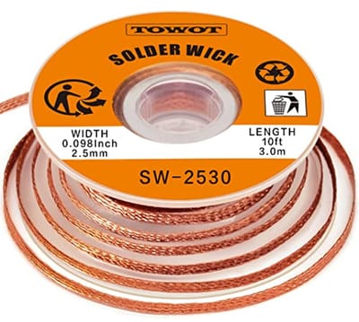 Solidchoice - Desoldering Wick voor Elektronica, 25mm x 3m