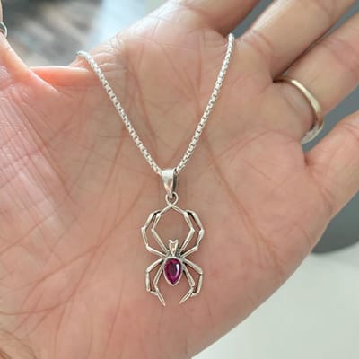 Collier pendentif araignée Huitan pour filles, chaîne colorée, style Y2K, accessoires de cou pour femmes, bijoux tendance beige