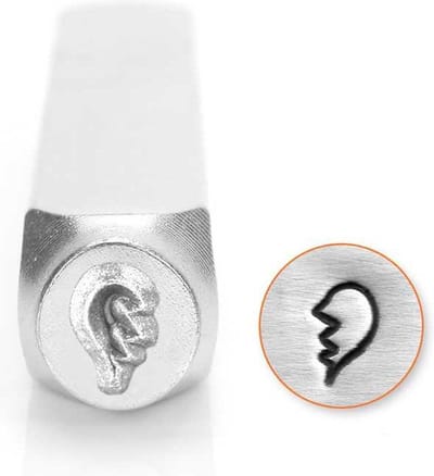 Slagstempel Gebroken hart rechts | hoogte 6mm