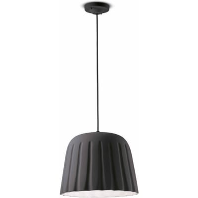 Ferroluce Hanglamp Madame Gres keramiek 30 cm antraciet