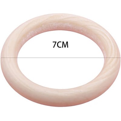 Lot de 5 anneaux en bois de couleur naturelle pour bijoux faits à la main, 70 mm, anneaux suspendus, attaches pour sac à main, anneaux circulaires beige