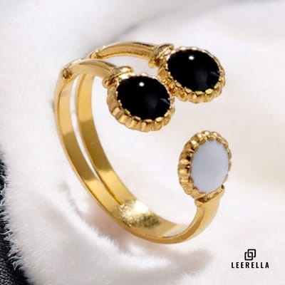 Leerella Luxe Roestvrijstalen Damesring Model-9 Goudkleurig Verstelbaar – Stijlvol, Elegant, Tijdloos en Duurzaamheid in Één (Model 1 t/m 10)