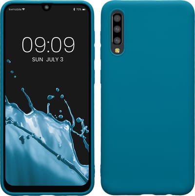 kwmobile telefoonhoesje geschikt voor Samsung Galaxy A50 - Hoesje voor smartphone - Back cover in Caribisch blauw