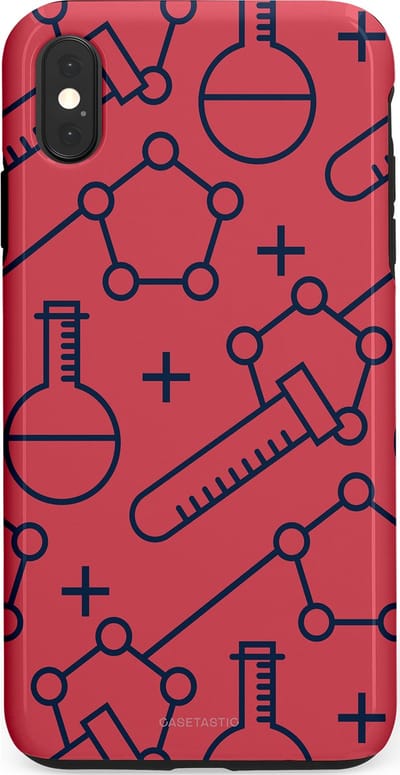 Casetastic hoesje geschikt voor Apple iPhone XS Max - Dubbellaagse bescherming - Rode Laboratorium - Fashion Case - Koraal