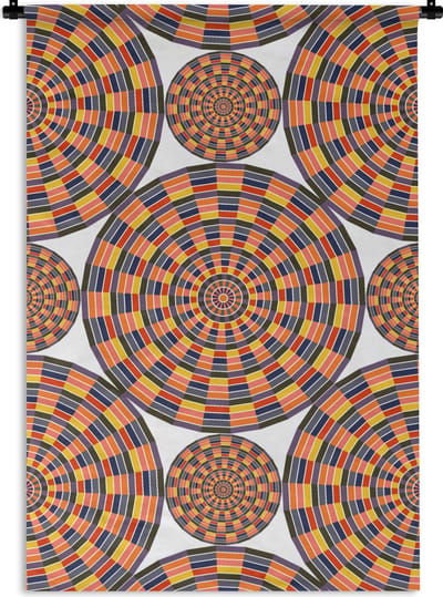 Wandkleed - Wanddoek - Mandala - Mexico - Patroon - 60x90 cm - Wandtapijt