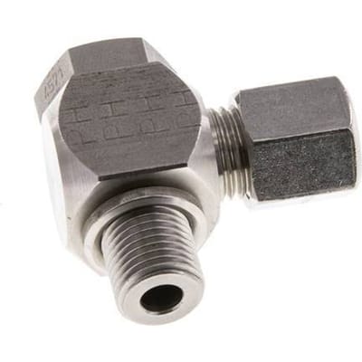 6S & G1/4'' RVS Swivel Joint Snijringkoppeling Buitendraad 400bar Draaibaar ISO 8434-1