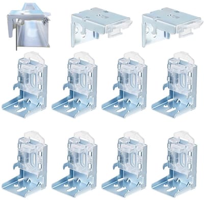 Dailygoods- Jaloeziebeugels Mini - 10 Stuks - Draaibare Beugel - Bevestigingsbeugels - Inclusief Schroeven - Materiaal: Ijzer - Compacte Afmetingen - Jaloeziehouders