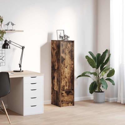 vidaXL - Highboard - 29,5x34x119,5 - cm - spaanplaat - gerookt - eikenkleurig