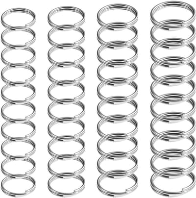 400 Stuks Splitringen 6/8/10/12mm, Mini O Ringen met Dubbele Lussen voor Sleutelhangers, Sieraden, Armbanden en Creatieve Klussen