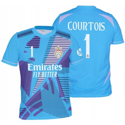 COURTOIS Real Kinder Voetbalshirt blauw T-SHIRT Sportief COURTOIS Real 134 Kinder Voetbalshirt blauw T-SHIRT Sportief