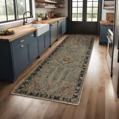 Premium Laagpolig Machinewasbaar Loper Vloerkleed Antislip Keuken Wasruimte Hal Entree Mat voor Huisdier- en Kindveilige Huizen Klassiek 40X120CM