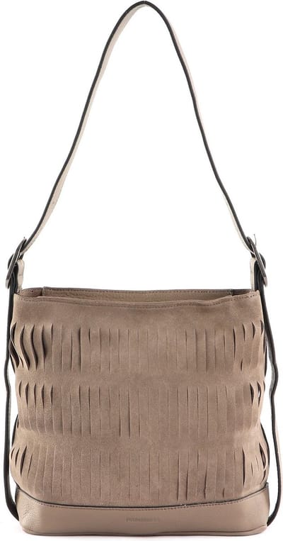 FREDsBRUDER Leren Schoudertas Rigla Crossbody Soft Taupe Lichtbruin