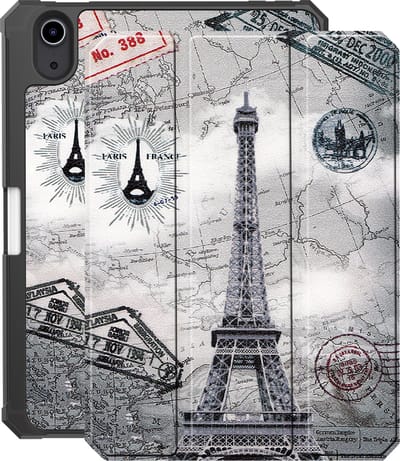 Hoes - Geschikt voor Apple iPad Mini 7 (2024) - 8.3 inch - 7e Generatie - Dun & Stevig - Trifold Bookcase - Hard Cover Case - Met Uitsparing Geschikt voor Apple Pencil - Hardcover Book - Tablet Hoesje - Eiffeltoren