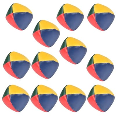 12 Stuks Jongleerballen voor Beginners - Veelkleurige Mini Jongleerballen van PU-leer